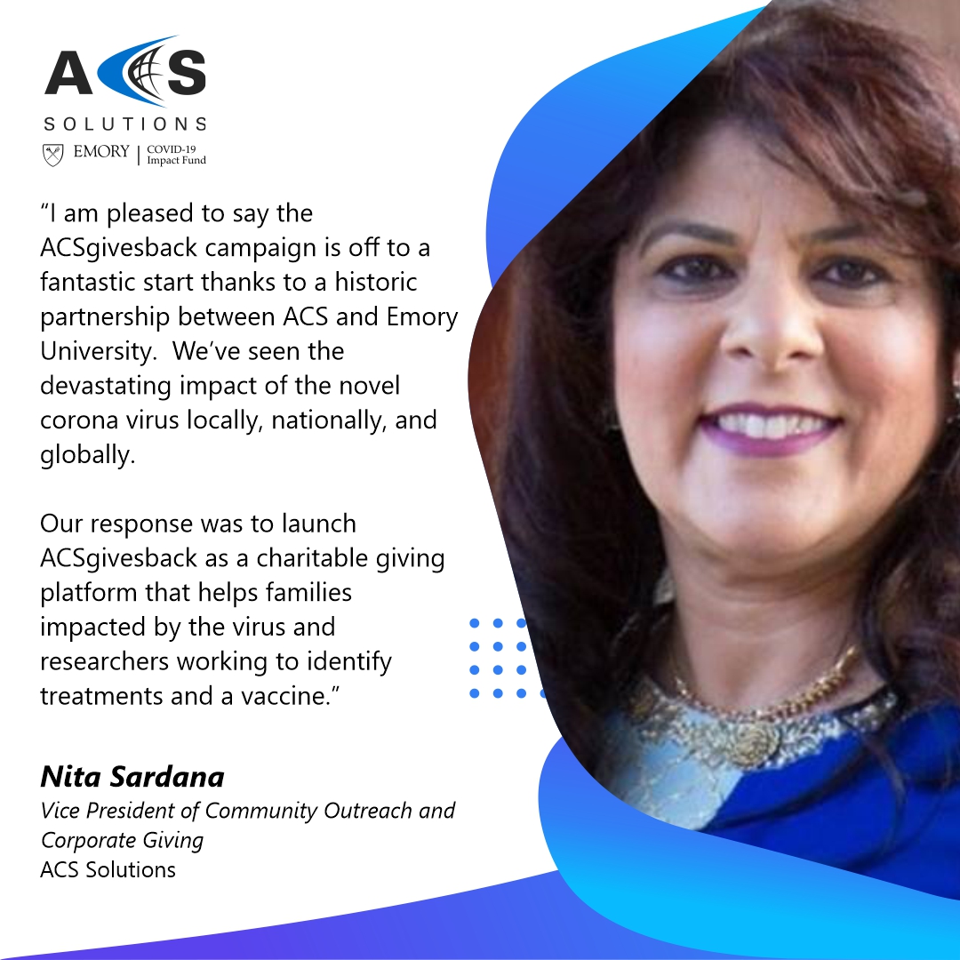 #ACSgivesback Every day we watch and hear endless stories of strength and courage from those who are most affected by the novel coronavirus and wonder how we can get involved to help end this pandemic. #supportresearch  #covidtreatment