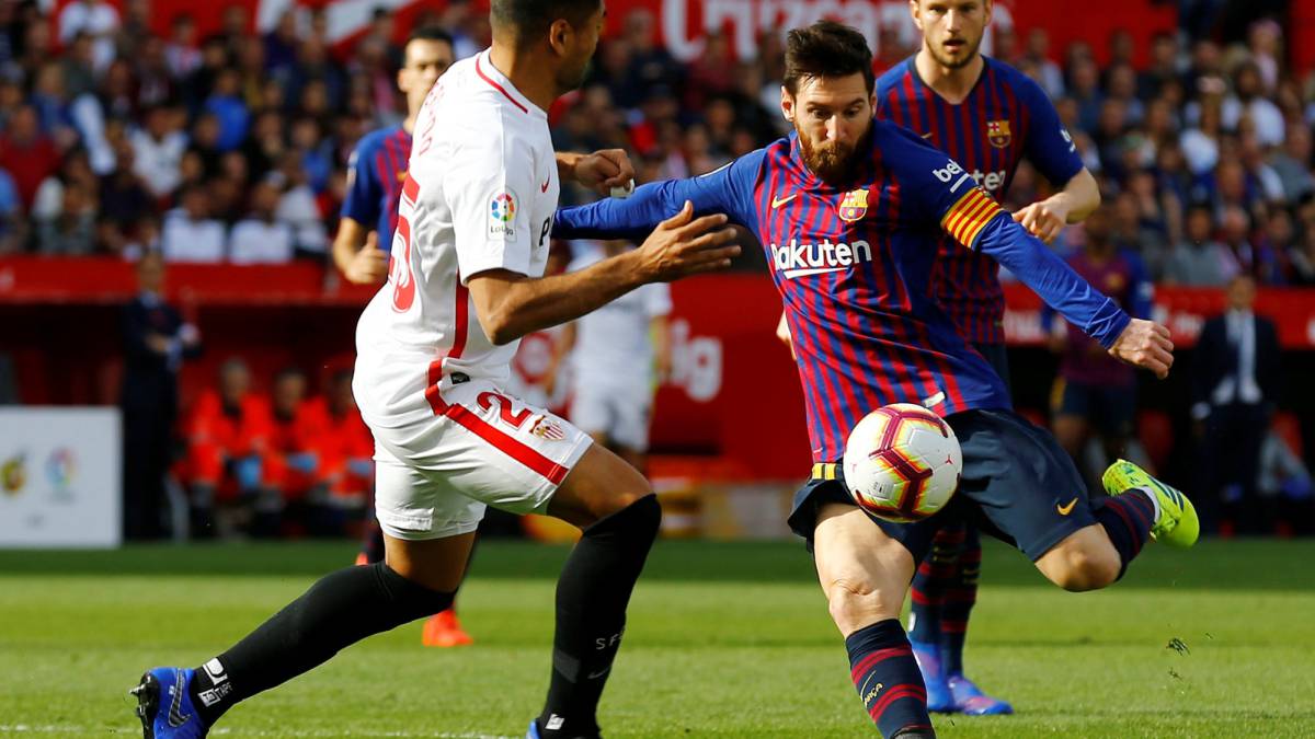 Golazo Of volley of Leo Messi for empatar the Seville-Barcelona