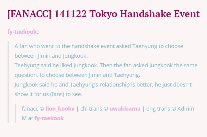 141122 Tokyo Handshake Event "our relationship is not for cameras"