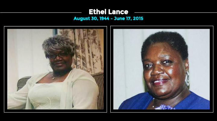 This is Ethel Lance.When she retired from her housekeeping job at the local auditorium, she served as a sexton at the church, preparing it for each service. Her grandson called her the "heart of the family" whose spirit & warmth inspired many.  #Charleston9 (5/10)