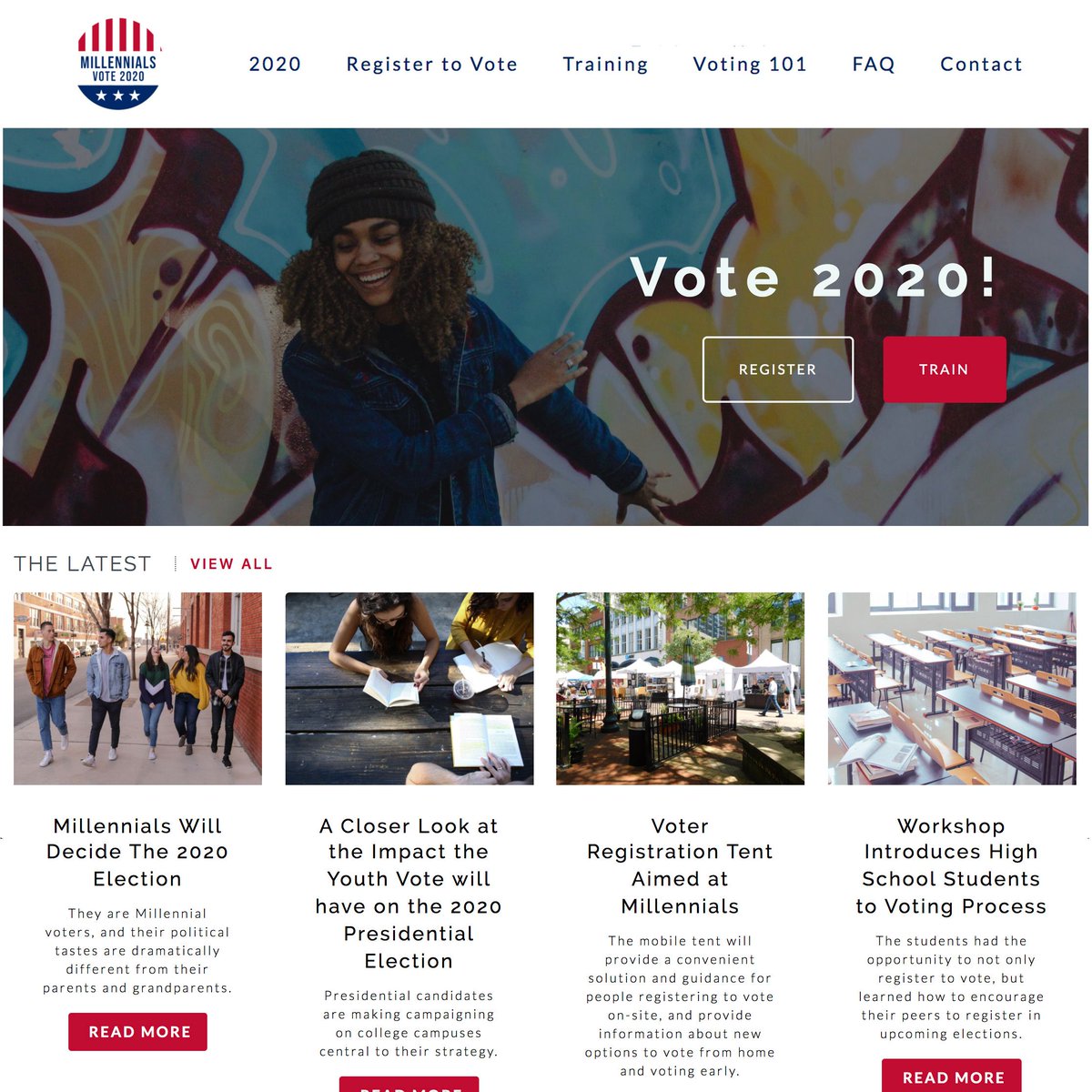 Do you ever wish there was a one-stop-shop for all things #voting? We did too. That's why we created the Millennials Vote 2020 website! Check it out: 2020millennials.org