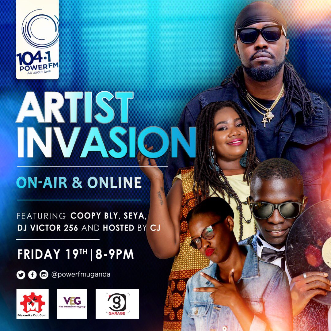 geekstatemuzik's tweet photo. Put the flame to the diesel
Catch a fire and mek it burn🔥
This Friday its hot on 104.1 @powerfmuganda 
On Air and Online 💯
#PfmArtistInvasion @SeyaFundafunda @djvictor256 @TrafordPrecious 
#AmazingHaha https://t.co/i92eJO80i5