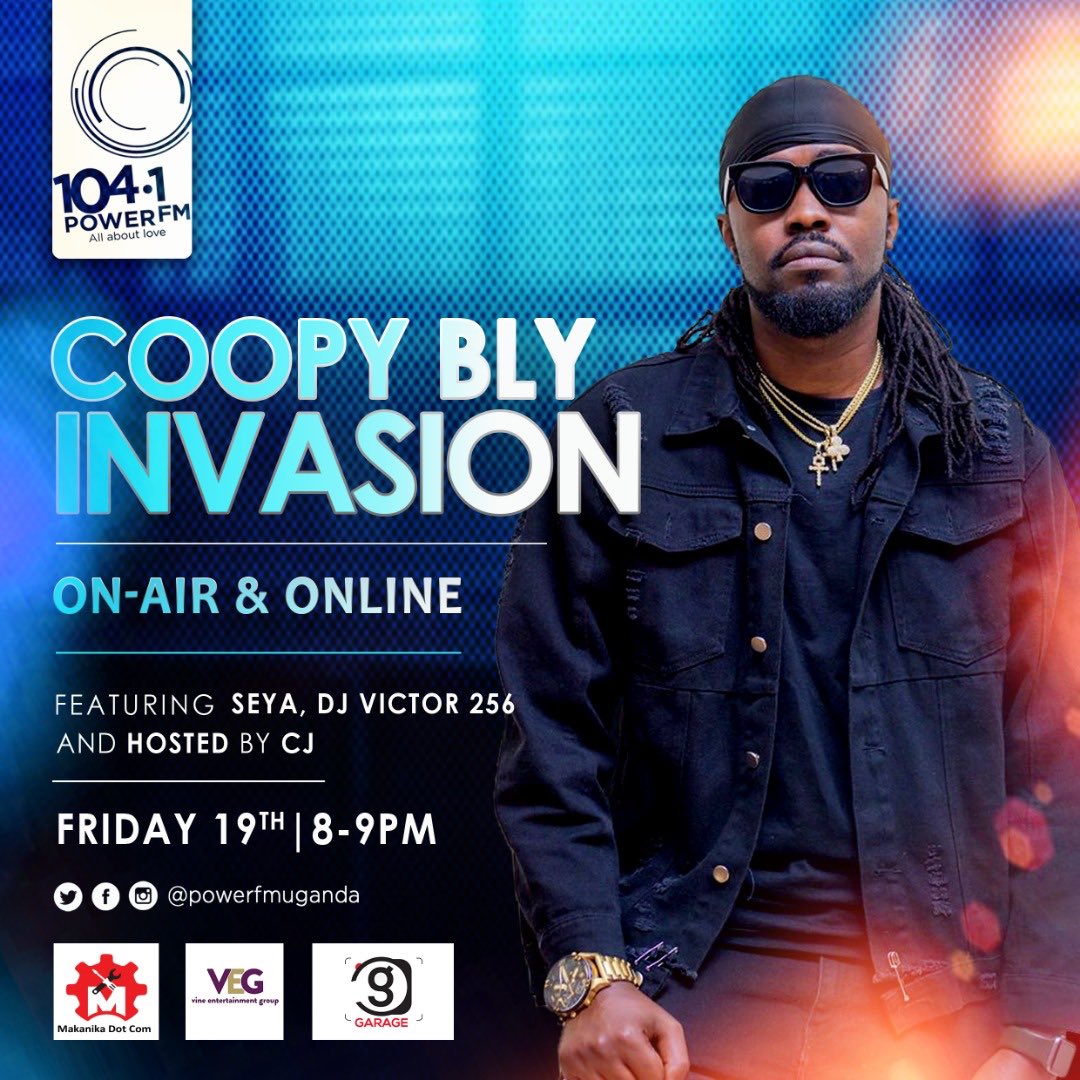 geekstatemuzik's tweet photo. Put the flame to the diesel
Catch a fire and mek it burn🔥
This Friday its hot on 104.1 @powerfmuganda 
On Air and Online 💯
#PfmArtistInvasion @SeyaFundafunda @djvictor256 @TrafordPrecious 
#AmazingHaha https://t.co/i92eJO80i5