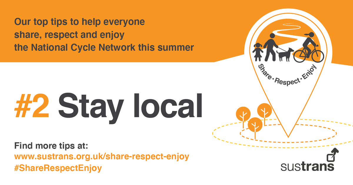 More than half the people in the UK live within a mile or less of the #NationalCycleNetwork. We therefore ask users to follow the Government guidelines on physical distancing and stay local where possible. #ShareRespectEnjoy
