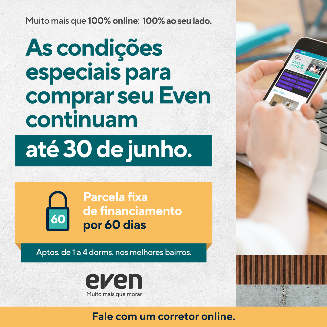evenconstrutora's tweet photo. Você tem só mais 13 dias para adquirir o seu Even com condições exclusivas: parcela fixa de financiamento por 60 dias, troca garantida e seguro desemprego. 😉 Aptos prontos, em construção e na planta nas melhores regiões de SP. Aproveite e confira em  https://t.co/dTdxuSeKzP https://t.co/43MvunMAVX