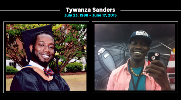This is Tywanza Sanders.He aspired to run a barber shop, where he'd greet friends with his notorious "big ole' smile." As the shooting occurred, he pleaded with the killer to stop. His mother then watched from afar as the gun was emptied into his body.  #Charleston9 (10/10)
