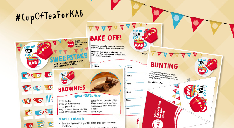 kentblind's tweet photo. Monday 22nd June is KAB's 100th anniversary. #KAB100 Host a Cup of Tea for KAB to help raise much-needed funds for this fantastic local #sightloss charity. Recipes courtesy of @chefdannydavies - delicious brownies and a scruptious victoria sponge! https://t.co/iVx1Za3ctn https://t.co/yJuAzr10lW