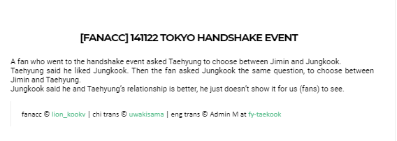 141122 Tokyo Handshake Event "our relationship is not for cameras"