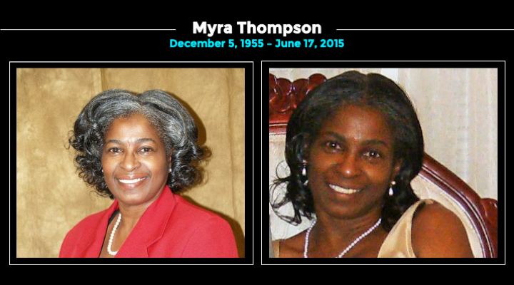 This is Myra Thompson.As a teacher and guidance counselor at local public schools, she spent her life fostering the next generation. When the shooting unfolded, she was leading a Bible study, inspiring other parishioners with her passion for her faith.  #Charleston9 (7/10)