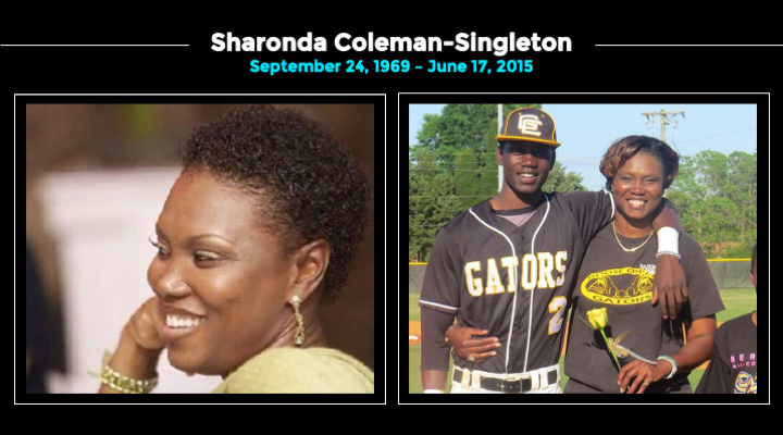 This is Sharonda Coleman-Singleton.She spent her life working with kids who needed her, and "she never let them down." She preached love, a legacy her son embraces when he asks people to "hug somebody that doesn’t look like you," just like his mom did.  #Charleston9 (8/10)