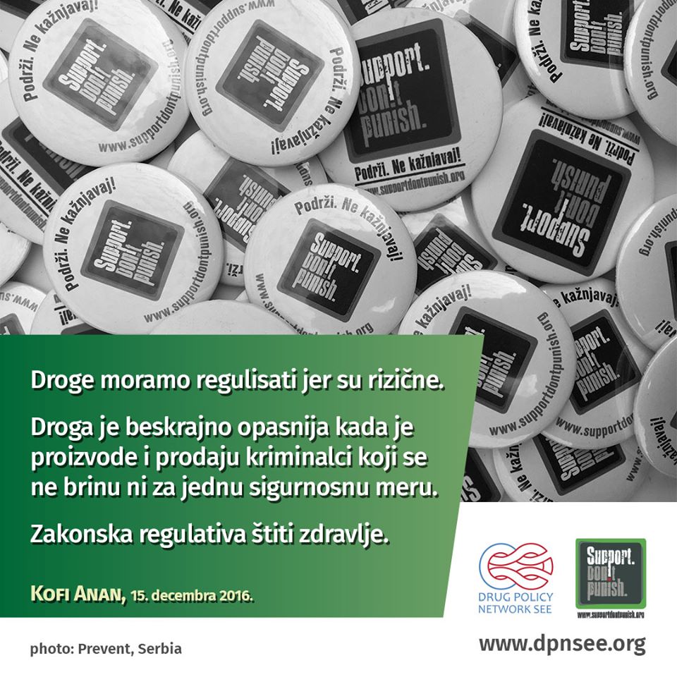 Tokom juna meseca, DPNSEE i organizacije članice postavljaće izjave o politikama prema drogama, Kofi Anana, nekadašnjeg Generalnog sekretara UN i istaknutog člana <a href="/globalcdp/">The Global Commission on Drug Policy (GCDP)</a>
<a href="/DPN_SEE/">DPNSEE</a>