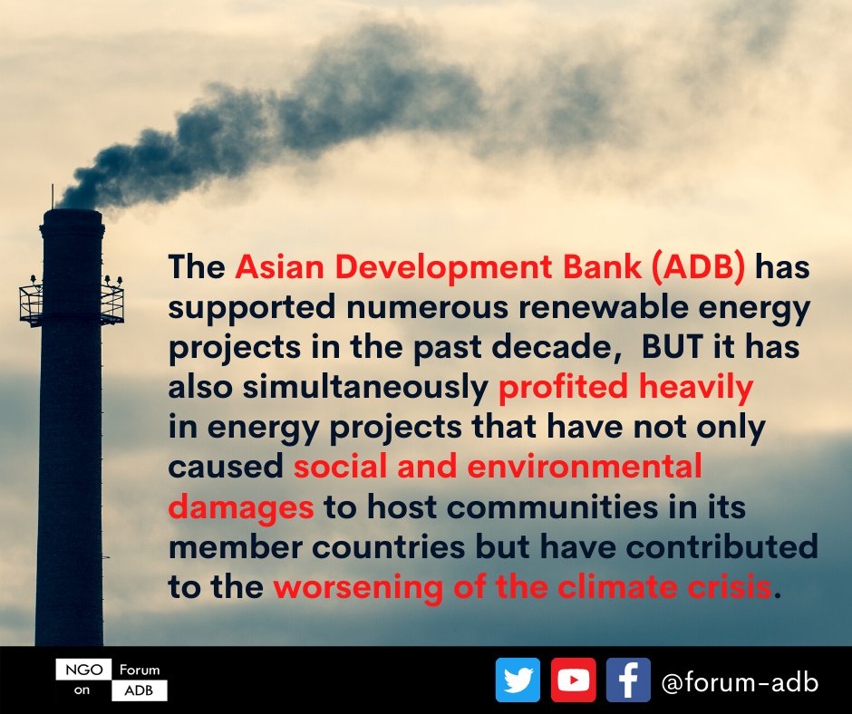 RightsinDevt's tweet photo. Our Coalition member @forum_adb, a network of +250 civil society organizations across Asia, is urging @ADB_HQ to end its green posturing and make real commitments towards a Paris aligned policy &amp; appropriate clean energy investments. #fossilfree #acef2020
https://t.co/8heYu6OtYP https://t.co/TY06X3TyYm