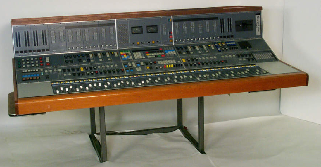 There are also some very cool sound objects in our TV and Broadcast collections. This is the Neve DSP-1. Made in 1981, it was the first fully-digital sound desk. This one was used in an outside broadcast vehicle by BBC radio.