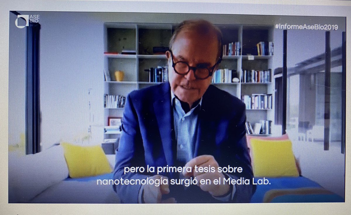 AseBio - Asociación Española de Bioempresas (@asebio) on Twitter photo “Si pusiéramos en marcha el Media Lab hoy, como forma alternativa de #ciencia y #tecnología, estaría enfocado en el campo de la #biotecnología, y no en la informática”, <a href="/nnegroponte/">Nicholas Negroponte</a> #InformeAseBio2019 “Si pusiéramos en marcha el Media Lab hoy, como forma alternativa de #ciencia y #tecnología, estaría enfocado en el campo de la #biotecnología, y no en la informática”, <a href="/nnegroponte/">Nicholas Negroponte</a> #InformeAseBio2019
