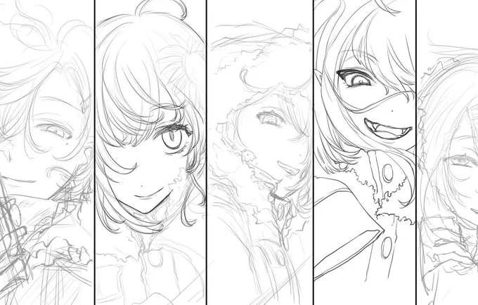 描きたいものたくさんあって色々手を付けてしまったから間に合わないけどせっかくだからちゃんと完成させたい?❄️️ 