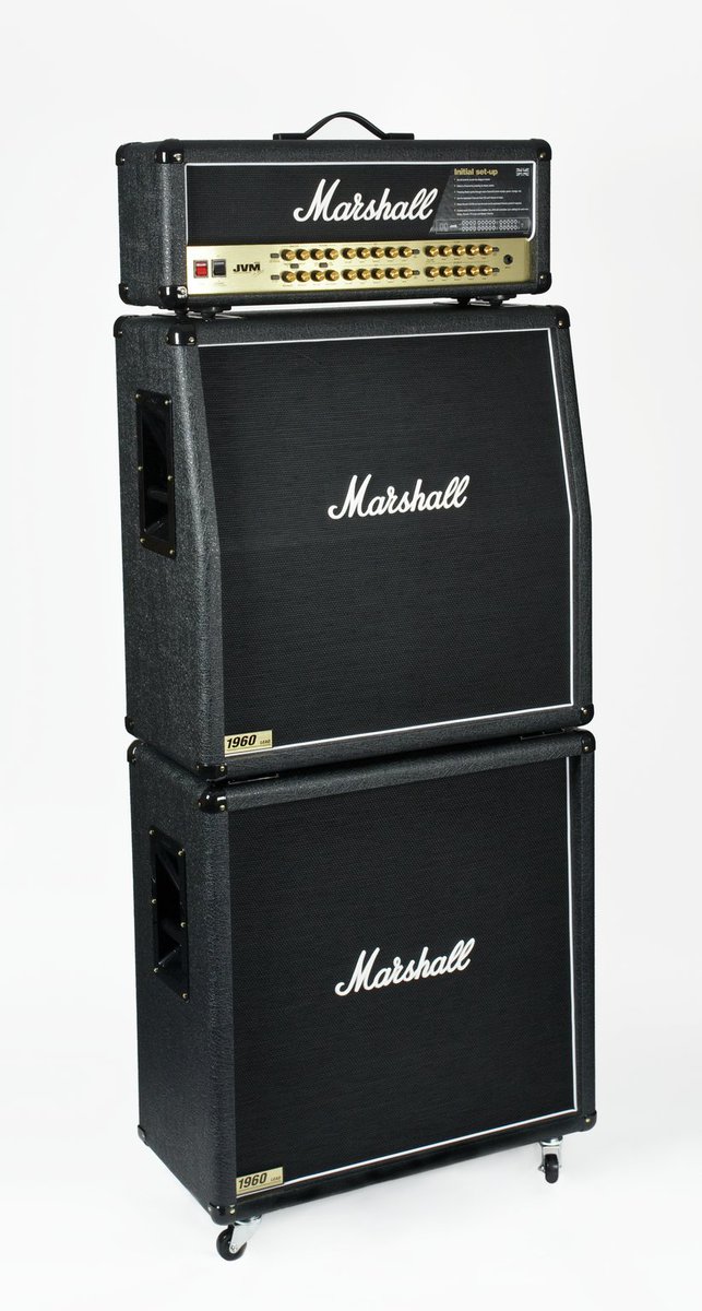 The first object in the collection was this rockin’ Marshall stack, bought brand new in 2017. You might ask why a museum wants a brand new object? Read on…