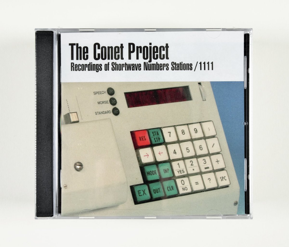 Perhaps the oddest object in the collection is this set of CDs from The Conet Project. These are recordings of ‘numbers stations’ – mysterious short-wave radio broadcasts which contain lists of numbers, occasionally interrupted by short bursts of music.
