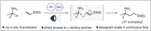 Photocatalytic alpha-Tertiary Amine Synthesis via C-H Alkylation of Unmasked Primary Amines (Cresswell) <a href="/UniofBath/">University of Bath</a> <a href="/UniofBathSci/">Science at Bath</a> <a href="/BathChem/">Chemistry@Bath Uni</a> <a href="/csctbath/">CSCT</a> doi.wiley.com/10.1002/anie.2…
