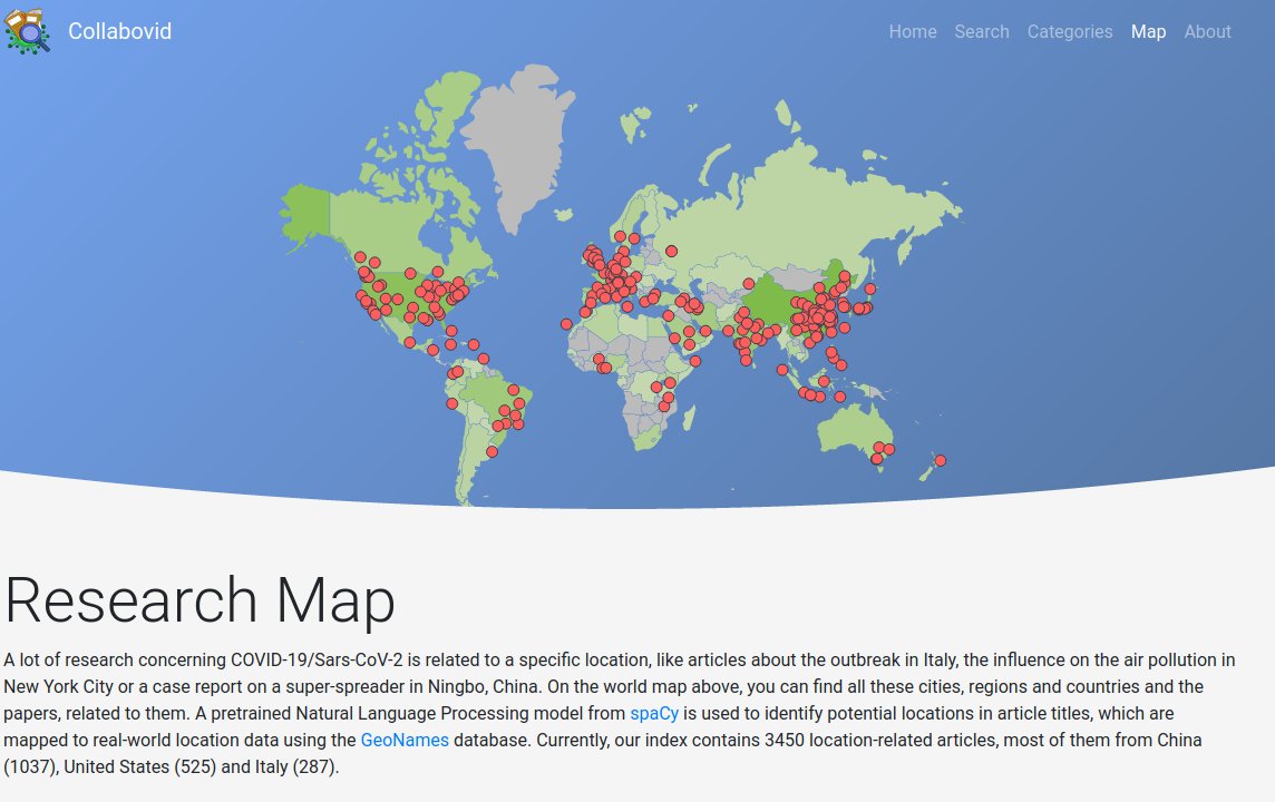 [UPDATE] Have a look! We are now providing a map where all publications are placed according to the considered country or city. collabovid.org/map
#WirVsVirus #Covid_19 #COVID19 #research