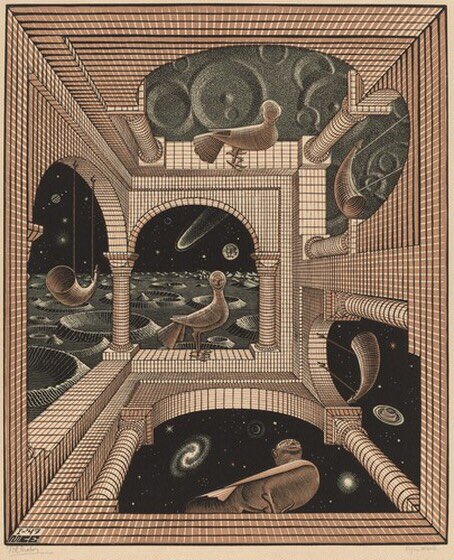 "The laws of the phenomena around us--order, regularity, cyclical repetition, and renewals--have assumed greater and greater importance for me. The awareness of their presence gives me peace and provides me with support." ~ M. C. Escher