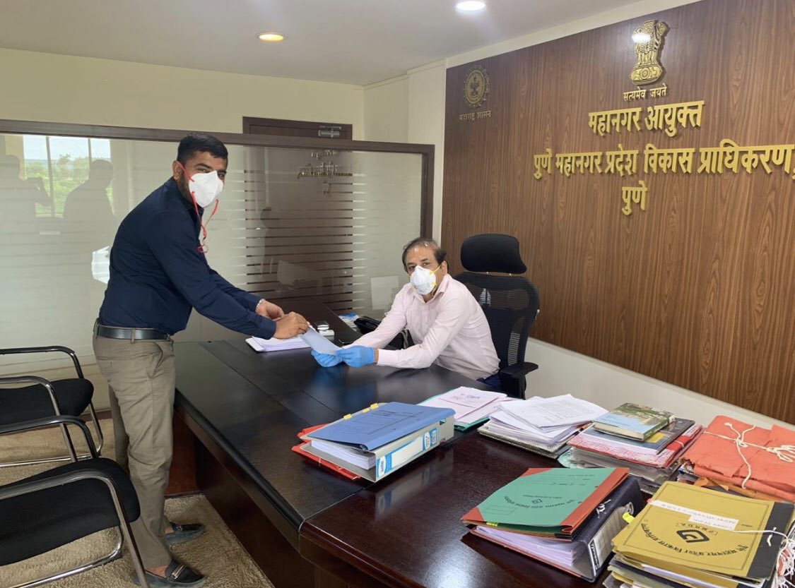 MachindraSatav's tweet photo. Due to Protest by Problem Solver Team Today, Mr. Vikram Kumar (Commissioner PMRDA) has assured work to start within this month for Wagholi's Water Scheme along with all other concerns shall be acted upon on priority. https://t.co/eFZ0jJ7MZY