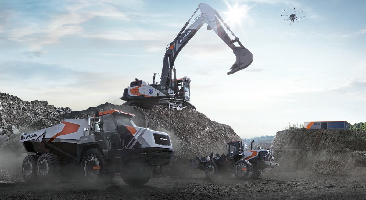 im_mining's tweet photo. .@DoosanEquipment #Infracore has launched #XiteCloud, its new smart #3D #drone survey solution, a first step in #ConceptX, its integrated unmanned & #automated control solution. It has also been piloted in Peru at a #mine construction site #futureofmining https://t.co/6OAtX4DCng https://t.co/XlyqGVNqDz