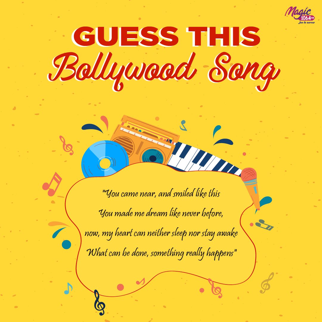Magic 106.4 FM (@magicfmmumbai) on Twitter photo आपण हा गाणं ओळखू शकता का?😂
.
.
.
.
#MagicFmMumbai #fakttujhyasaathi #marathiradio #guessthesong #guessthetune #tunes #songs #bollywoodsongs #songtranslation #wednesdayfunday #guessgame #bollywoodsong #playlistforthemood #musicplaylist #shahrukhkhan #kajol #karanjohar #k3g आपण हा गाणं ओळखू शकता का?😂
.
.
.
.
#MagicFmMumbai #fakttujhyasaathi #marathiradio #guessthesong #guessthetune #tunes #songs #bollywoodsongs #songtranslation #wednesdayfunday #guessgame #bollywoodsong #playlistforthemood #musicplaylist #shahrukhkhan #kajol #karanjohar #k3g