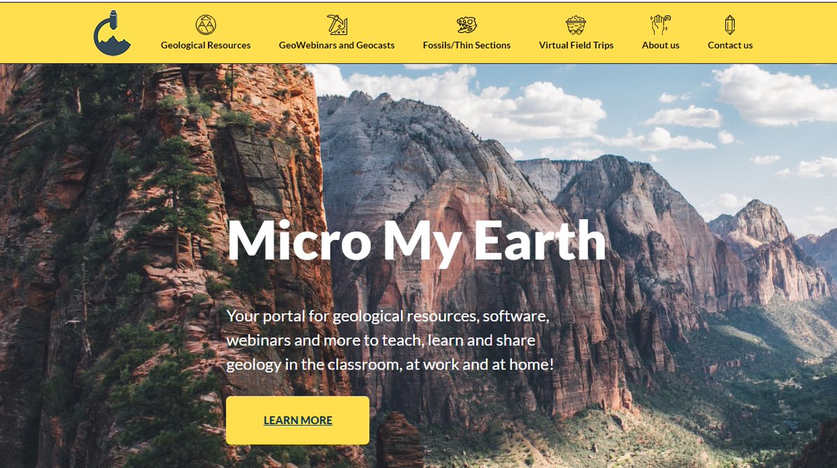 mickymicky06s's tweet photo. Looking for digital geological resources (e.g., teaching)? 
Micro My Earth is "the largest collection of geological webinars, podcasts, virtual field trips, teaching resources and online courses!" 
@MicroMyEarth
@CockburnGeol
Thanks @ffusseis for the tip!
https://t.co/4UNU0g4dEL https://t.co/Zp4wJtAgfJ