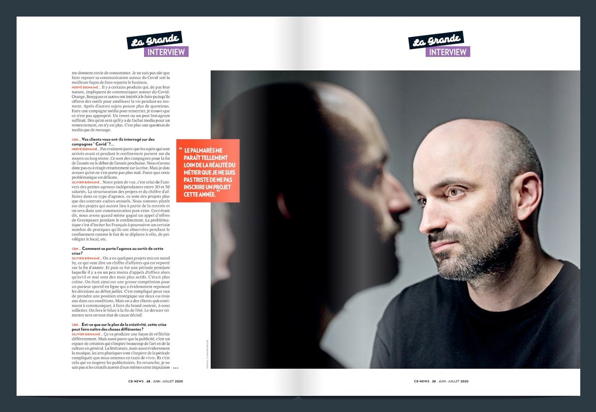 84Paris_live's tweet image. Hervé et Olivier, nos Co-Présidents et Directeurs de la Création donnent leur point de vue sur la crise, Cannes, l'éthique, la Création,... dans le dernier @CB_News 👇
bit.ly/3ebkVev
Merci @zabelton  !