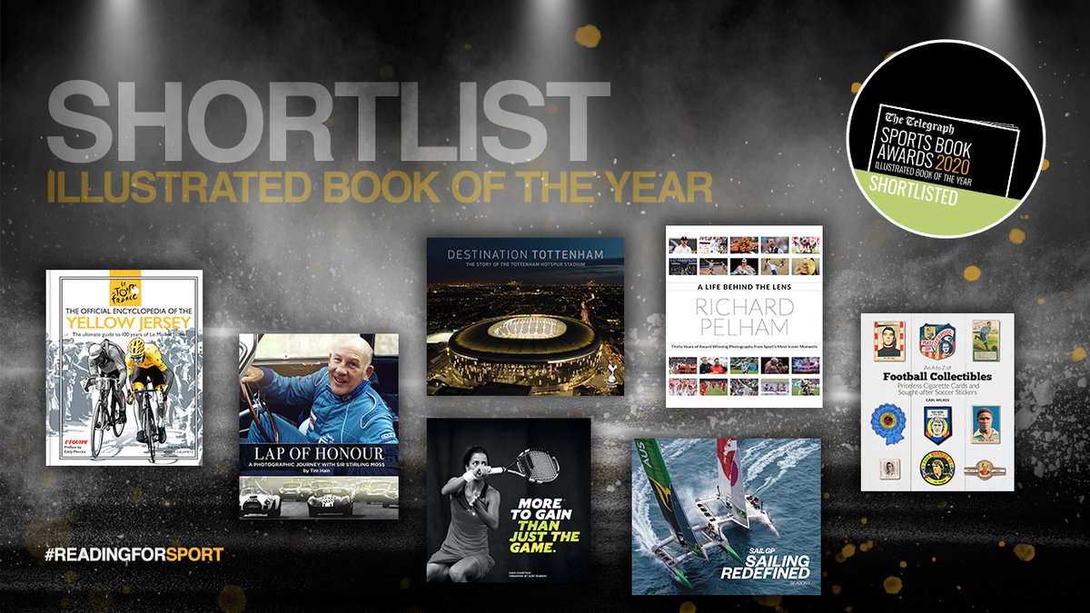 Congratulations @davecourteen MORE THAN excited to be shortlisted along side these incredible books for The Telegraph Illustrated Book of the Year 2020. Winner announced July 15. #ReadingForSport #SBA20 🎾 @sportsbookaward moretogain.co.uk #TelegraphSBA @SkySportsNews