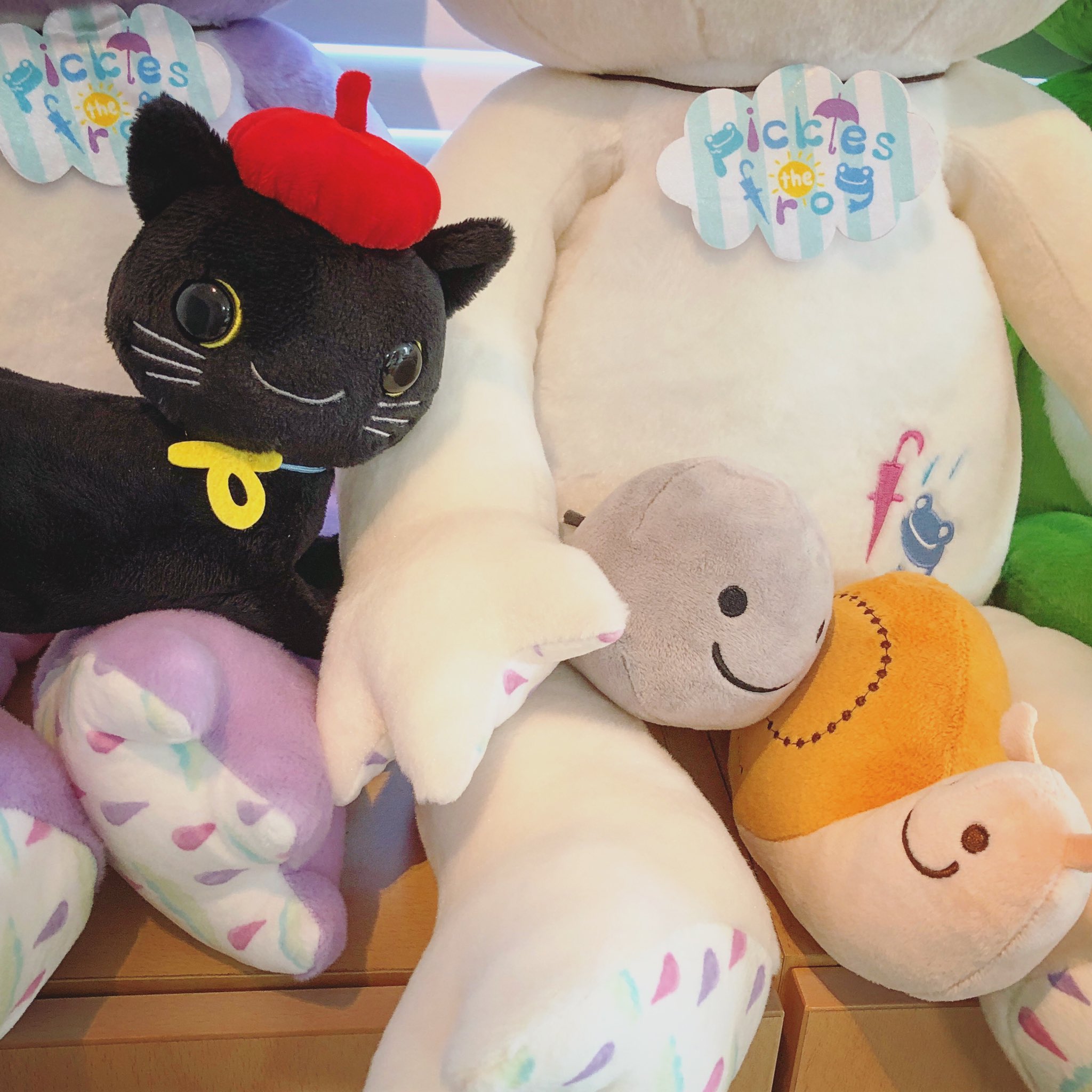 Pickles The Frog かえるのピクルス かえるのピクルス Picklesthefrog 萌蛙匹克 雲と ピクルス 黒猫ピエール ベイビーちゃん カタツムリくん この子達は社内でお留守番中です なんだか楽しそうに T Co Vyqsv5ax66 Twitter