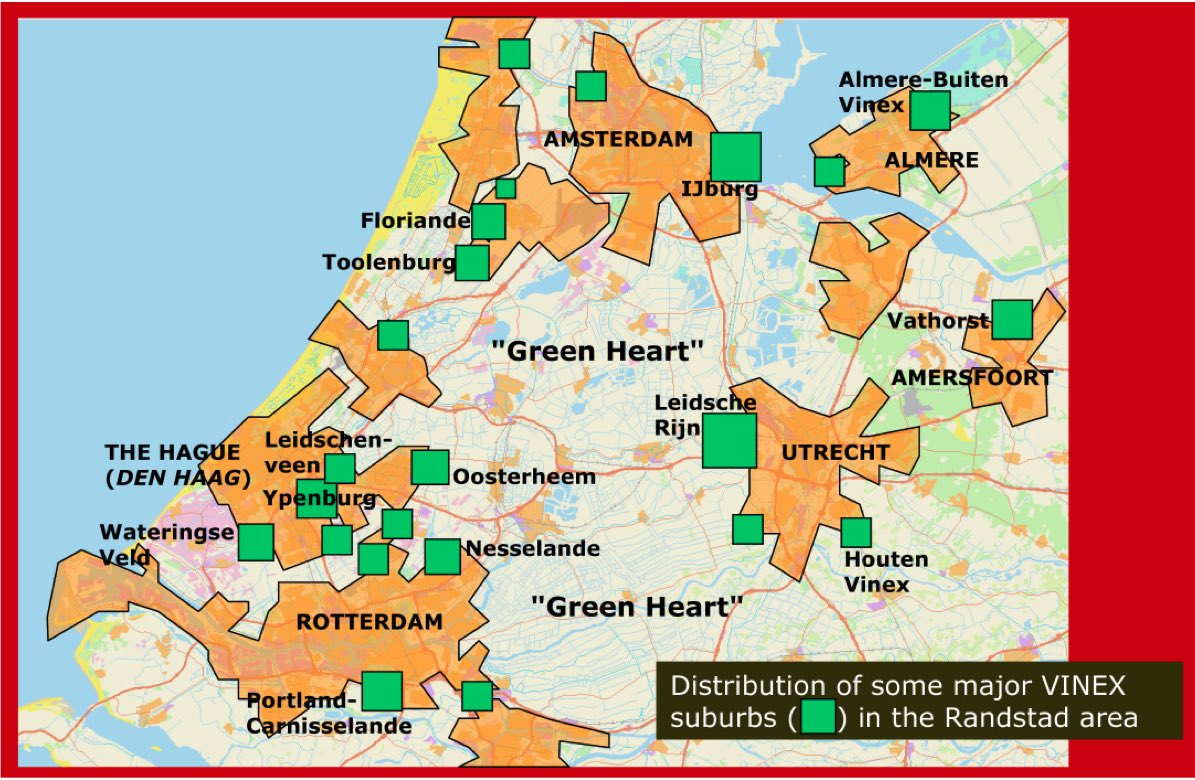But we are confounded, in my view, a complex of five main problems. First, we lack a national spatial strategy (at all, never mind with teeth) like the Dutch VINEX programme, which can properly link the development of new communities to economic development and infrastructure 7/