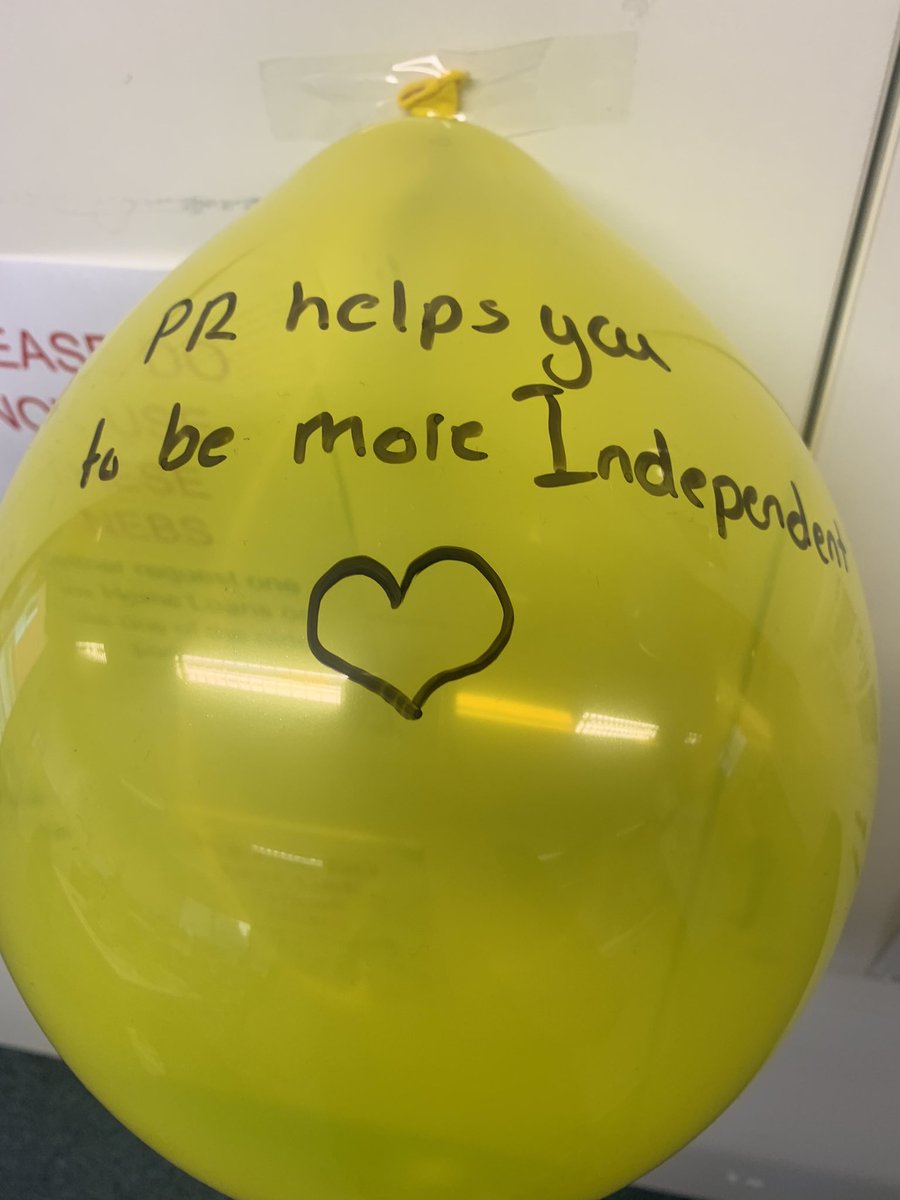 samhayes_physio's tweet photo. Day 3 of #pulmonaryrehabweekuk 

The team are out providing #COVIDrehab as well as our “usual” service. Planning walking groups as able to #increaseactivity 

Few more #balloons for you all 😁🎈 https://t.co/hb9CmgMIre
