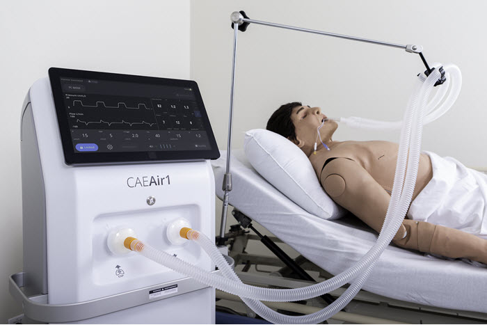 CAE_Inc's tweet photo. #CAEAir1 made-in-Canada ventilator is now certified by @GovCanHealth. We will now start shipping hundreds of ventilators every week to supply 10,000 units to the Government of @Canada to be used in the fight against the #COVID19 pandemic.👉Read more: https://t.co/BOe4rAgYML https://t.co/x0X7wHqLxj