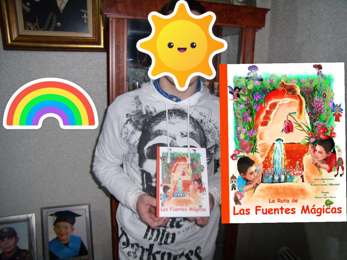 auroragvilustra's tweet photo. Eres un #sol 🌞🌞🌞🌞 Se me saltan las #lágrimas estos días. ¡Qué palabras tan bonitas me dicen! 
Los primeros #libros ya están en vuestras #manos Y me mandan preciosas fotos 
Gracias, José. 🌹🌹🐾🐾🌿🌿🧚‍♂️🧚‍♀️🧙‍♂️🧙‍♀️🐸🐸🦋🦋🦆🦆🦊🐰🍄🍄🍀🍀🌈🌈 #duendes #fuentesmagicas #fuentes #hada https://t.co/esF5DwZAwm