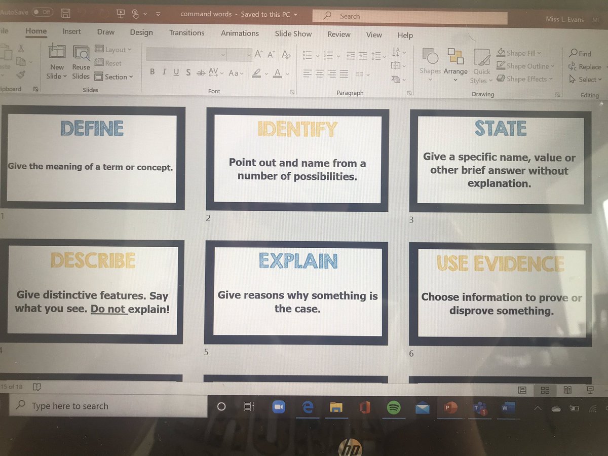 Spent the morning updating key command words ready to put up in September