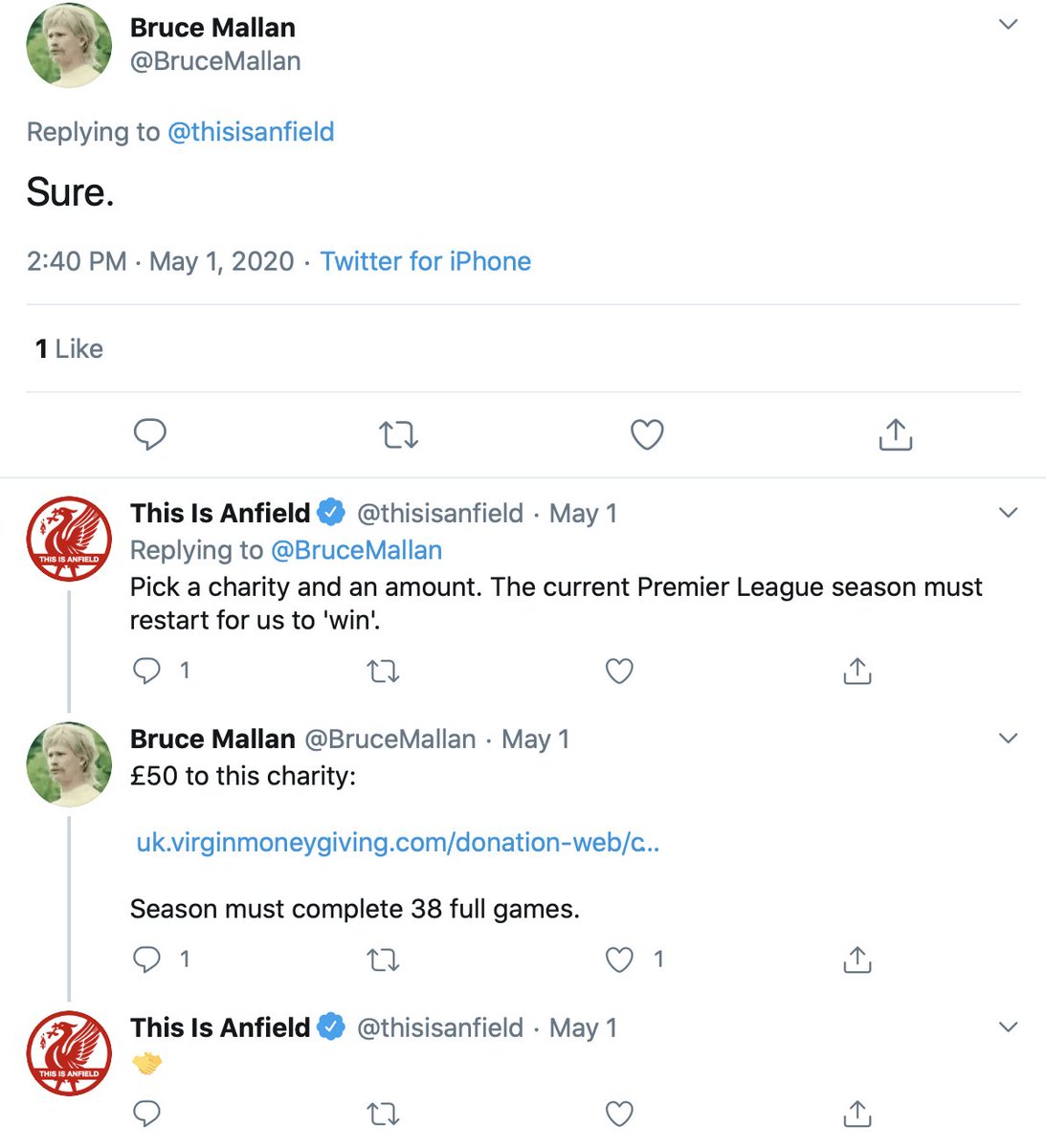 thisisanfield's tweet photo. On this, Premier League Return Day, a short story about those who were so eager for Liverpool not to win the league. https://t.co/IDN93B3p05