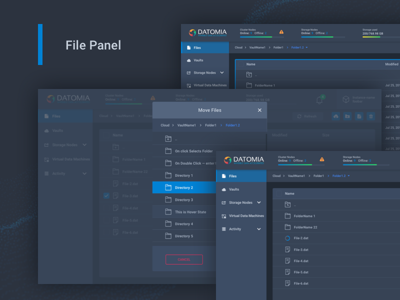 TimoRomo's tweet photo. Here is a file panel screens produced for Datomia project.

Source: https://t.co/c8HQCvJ3th

#panel #files #web #showcase #cloud #dashboard #admin #ui #ux https://t.co/FWzr4Wzelr