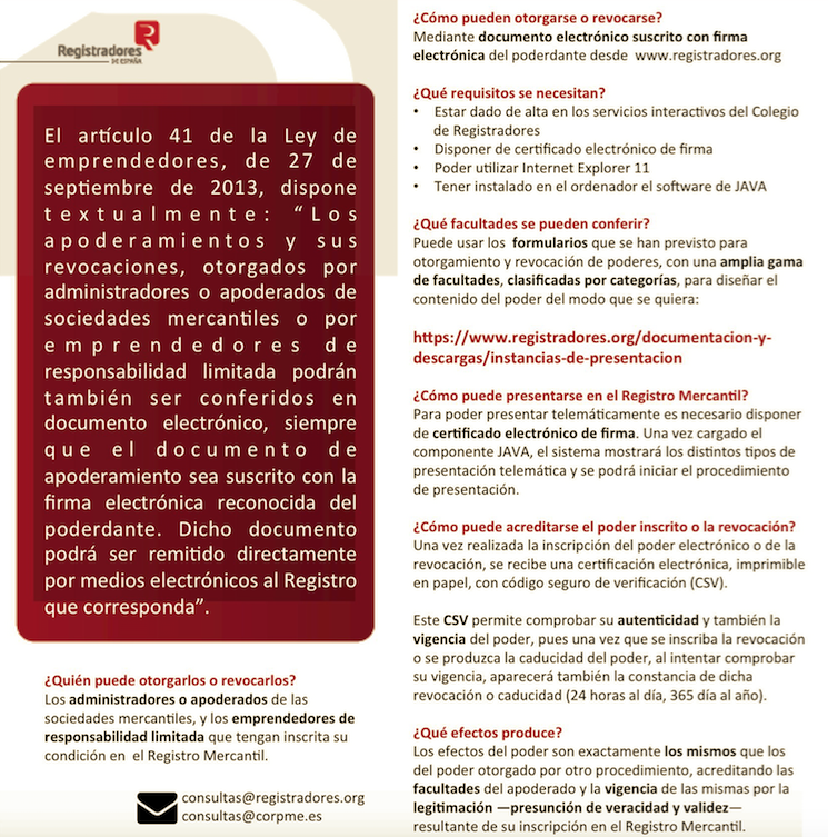 Registrador_es's tweet image. Otorgar o revocar un poder electrónico sin realizar desplazamientos es posible en el Registro Online de la web del Colegio de Registradores #apoderamientos 

🖥️ cutt.ly/hunA7QQ