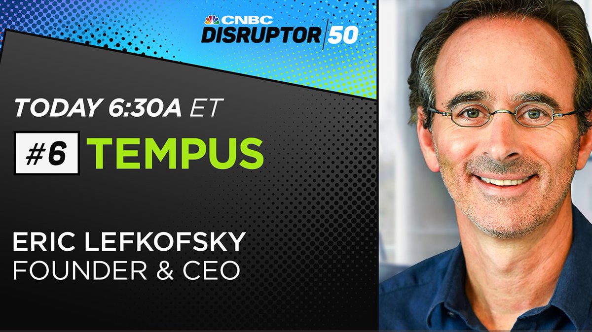 COMING UP: Former Groupon CEO Eric @Lefkofsky joins Squawk Box to discuss the pace at which his latest endeavor, <a href="/TempusLabs/">Tempus Labubu</a>, is growing in the wake of the pandemic. The genomic-sequencing company ranked No. 6 on this year's #Disruptor50 list. Tune in! 📺