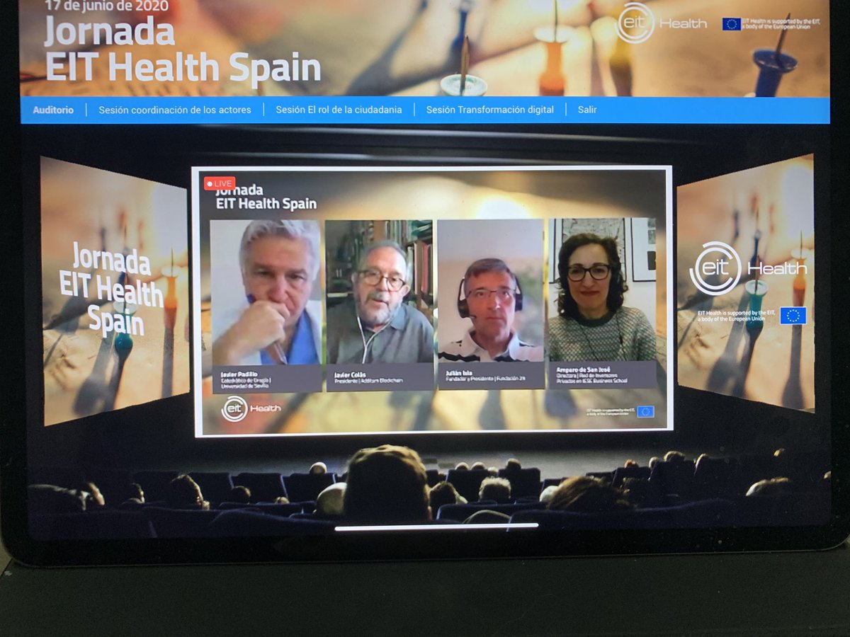 Iris Sánchez (@irisnchz) on Twitter photo Siguiendo la jornada de <a href="/EIT_Health_es/">EIT Health Spain</a>. Muy interesante conocer la opinión de grandes expertos y como el emprendimiento y la innovación pueden mejorar en el abordaje de las diferentes patologías. Todo ello sin perder el foco en lo más importante, el paciente. #COVID19 #GoDigital Siguiendo la jornada de <a href="/EIT_Health_es/">EIT Health Spain</a>. Muy interesante conocer la opinión de grandes expertos y como el emprendimiento y la innovación pueden mejorar en el abordaje de las diferentes patologías. Todo ello sin perder el foco en lo más importante, el paciente. #COVID19 #GoDigital
