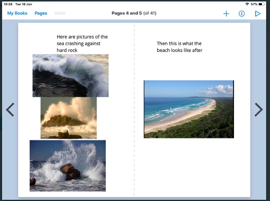 AlvertonCOR's tweet photo. Year Five used Book Creator and Pages to make some fantastic explanations about how bays and headlands are formed. @alvertonschool https://t.co/aPULaAcdpi