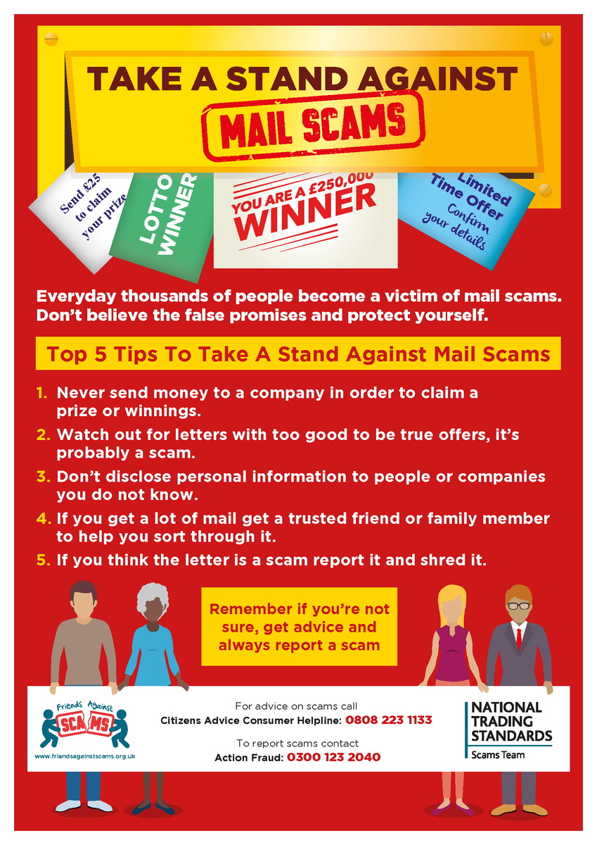AgainstScams's tweet photo. If you or a family member are receiving lots of mail at the moment, why not have a video call with a trusted friend or family member to help you sort through.
If you are receiving scam mail you can sign up to be a Scam Marshal, find out more at https://t.co/g18AcNo7GU #ScamAware https://t.co/ulInnKvYQl