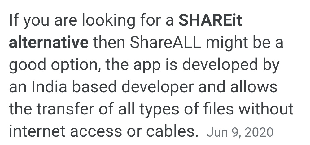 IamGMishra's tweet photo. People asking for alternative of #ShareIt.
Please use #ShareAll Indian App.
#BoycottChineseProduct https://t.co/oNmeVf4Flx