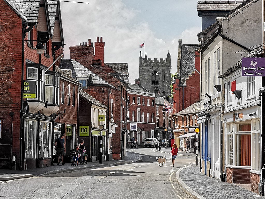 The town, however, was shaped by fire which destroyed most of the medieval borough in 1677 and thus appears Georgian and Victorian today though the narrow burgage plots of the medieval borough survive. [continues]