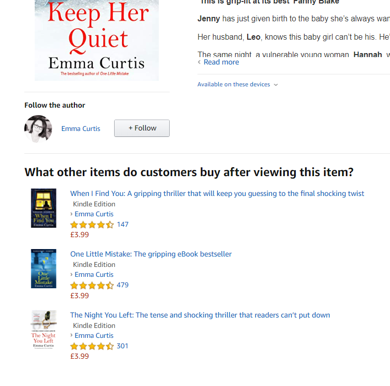 emmacurtisbooks's tweet photo. This is such a dream for an author. Readers looking at your book that's not yet out, then buying the ones that are. #Backlist #OneLittleMistake #WhenIFindYou #TheNightYouLeft 
Counting my blessings 😍 https://t.co/SF3xVSu03O