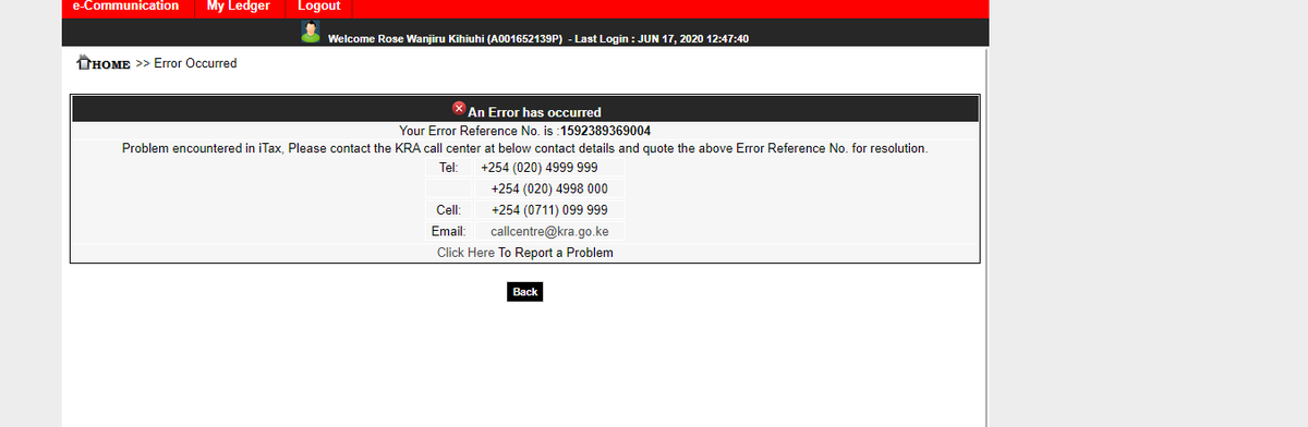 thisnateguy's tweet photo. @KRACare 
Kindly check why I am getting this error why filing taxes https://t.co/qZyHLitIAH