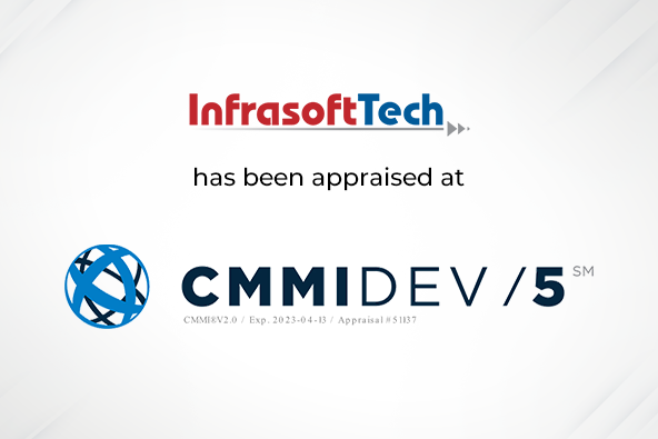 DigitalkiyaAi's tweet photo. We are excited to announce that InfrasoftTech has been successfully appraised at Maturity Level 5 (ML5) of the @CMMI_Institute’s Capability Maturity Model Integration (CMMI)® Version 2.0 for our commitment to continuous improvement and closing the capability gap #CapabilityCounts https://t.co/yZZKqK38At