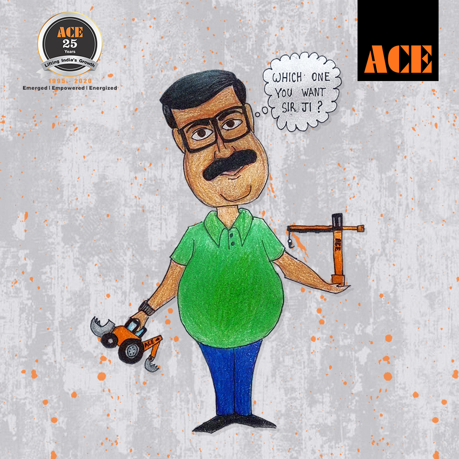 AceCranesIndia's tweet photo. A 10 yr old kid of one of our valued dealership proprietor made this heart-warming sketch of his dad asking customer's choice.

#100percentswadeshi #beindianbuyindian #localkovocal 
#makeinindia #ACEIndia #ACEIndiasNo1Cranebrand #AceCranesIndia #ACEis25 #LiftingIndiasgrowth https://t.co/n9gf5mPRPx