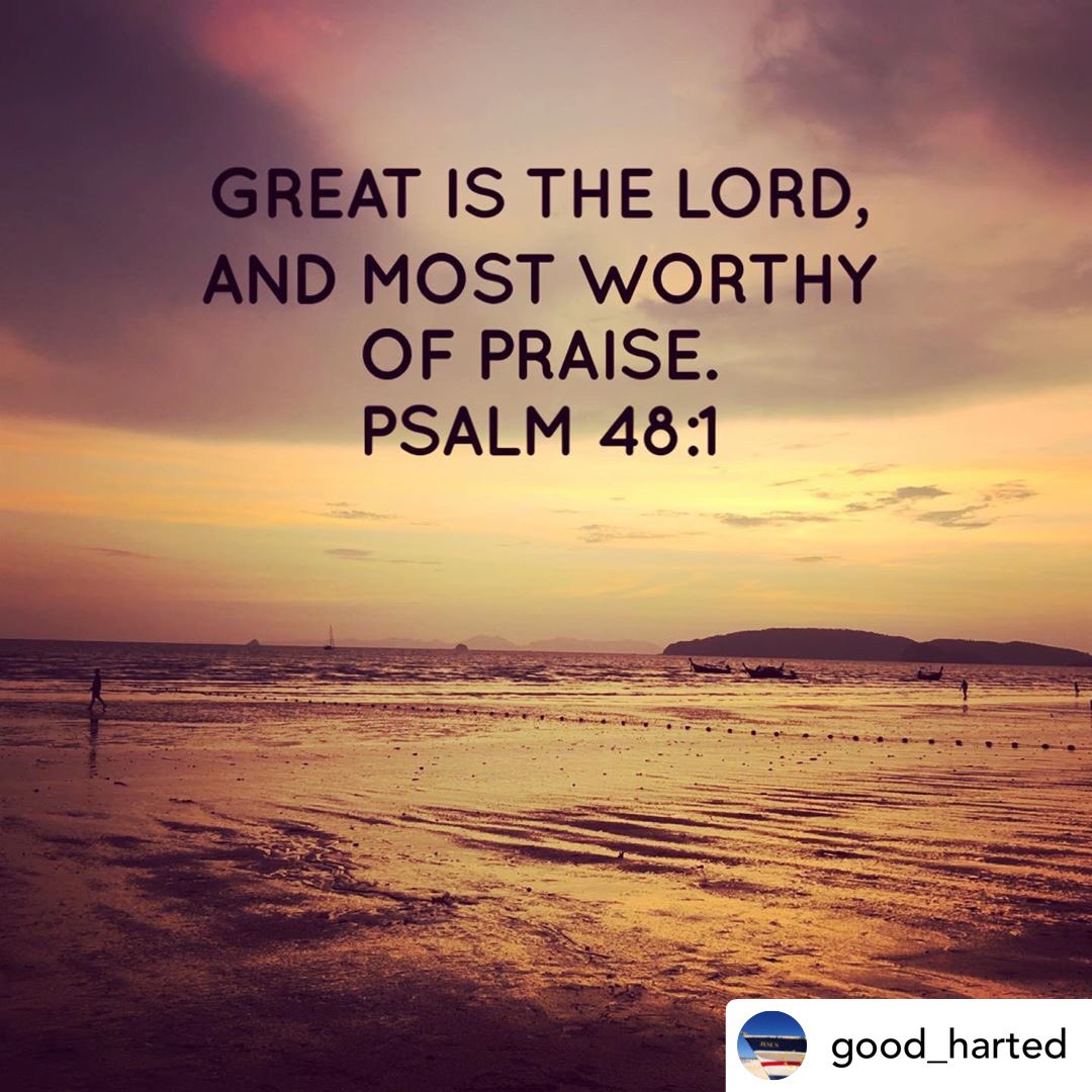 “Great is the LORD, and most worthy of praise, in the city of our God, his holy mountain.” #readthebible #wordofgod #psalms #psalm48 #greatisthelord #lord #lordgod #godisgreat #mostworthyofpraise #worthy #godisworthy #praise #praisethelord #psalm48v1